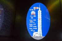 Mit unglaublichen 10 Metern die Sekunden saust der Aufzug innerhalb von wenigen Sekunden bis zur Aussichstplattform in der 89. Etage.